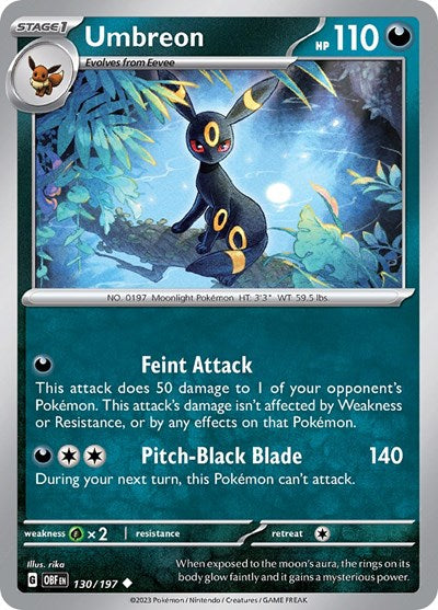 Scarlet & Violet Obsidian Flames - 130/197 Umbreon Uncommon