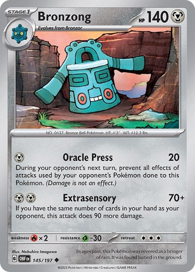 Scarlet & Violet Obsidian Flames - 145/197 Bronzong Uncommon