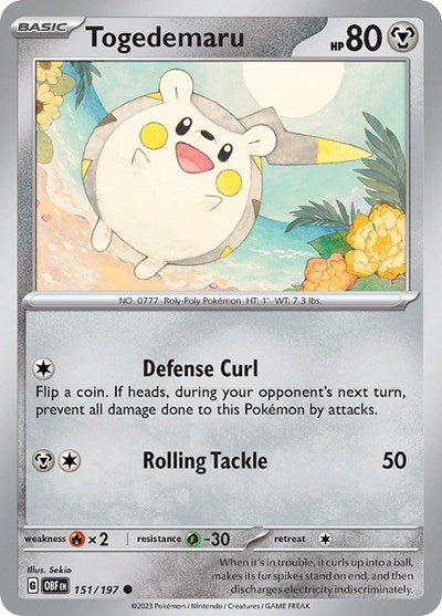 Scarlet & Violet Obsidian Flames - 151/197 Togedemaru Common