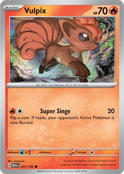 Scarlet & Violet 151 - 037/165 Vulpix Common