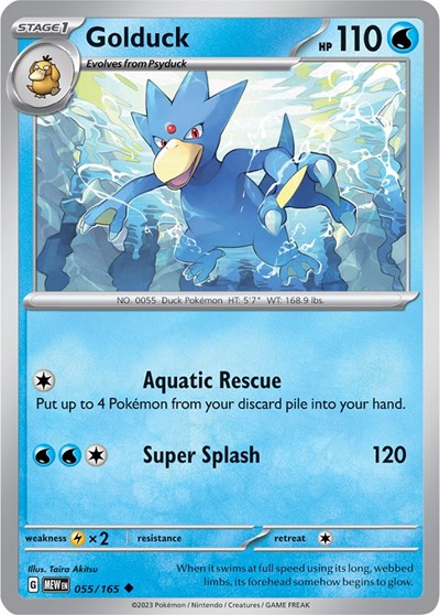 Scarlet & Violet 151 - 055/165 Golduck Uncommon