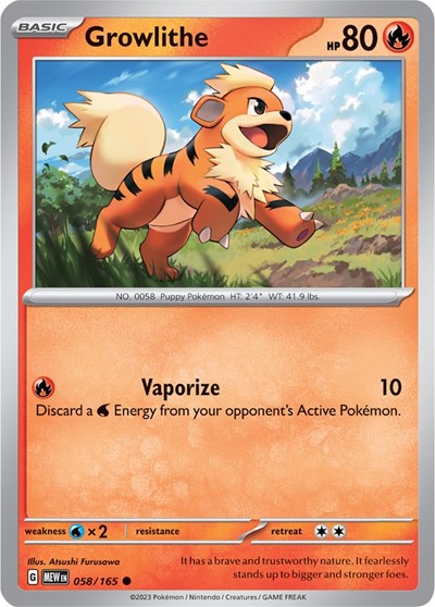 Scarlet & Violet 151 - 058/165 Growlithe Common