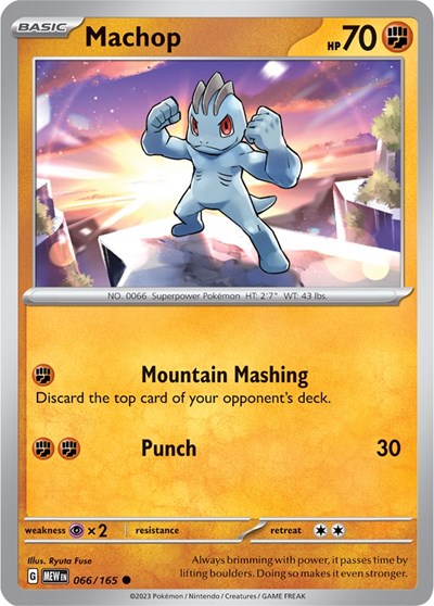 Scarlet & Violet 151 - 066/165 Machop Common