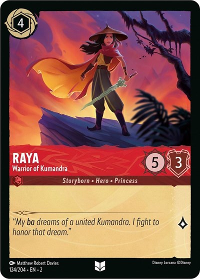 Lorcana - Rise of the Floodborn - 124/204 Raya - Warrior of Kumandra Uncommon