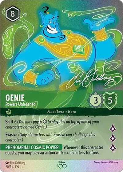 Disney Lorcana - Disney 100 Promo - 20 Genie - Powers Unleashed (Alternate Art) Promo