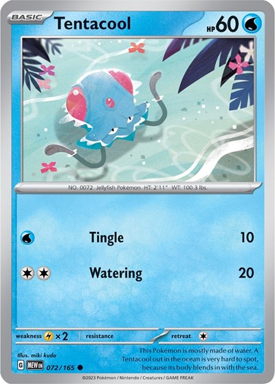 Scarlet & Violet 151 - 072/165 Tentacool Common