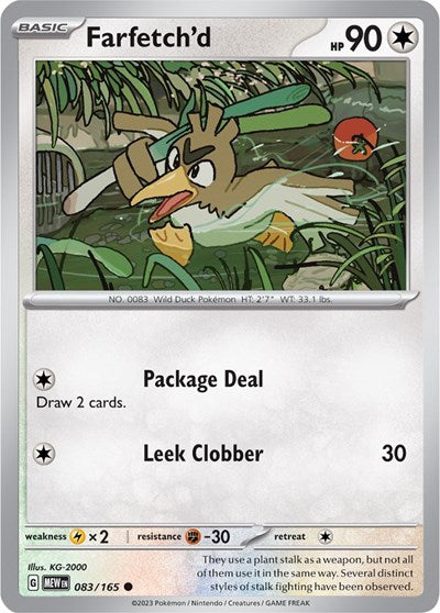 Scarlet & Violet 151 - 083/165 Farfetch'd Common