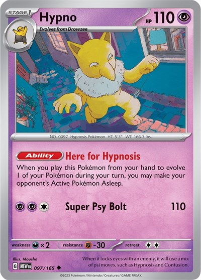 Scarlet & Violet 151 - 097/165 Hypno Uncommon