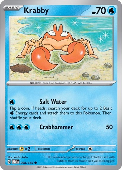 Scarlet & Violet 151 - 098/165 Krabby Common