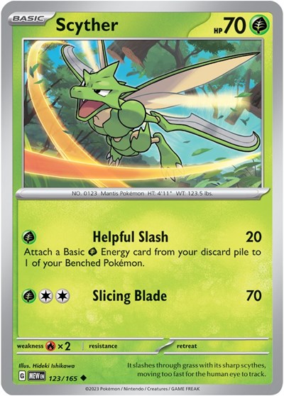 Scarlet & Violet 151 - 123/165 Scyther Uncommon