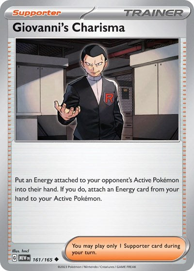 Scarlet & Violet 151 - 161/165 Giovanni's Charisma Uncommon