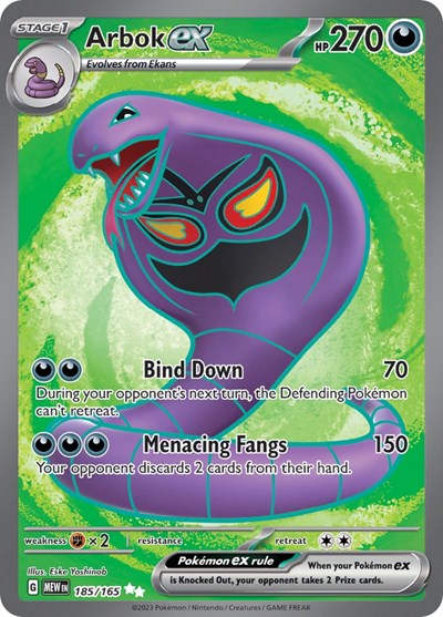 Scarlet & Violet 151 - 185/165 Arbok ex Ultra Rare