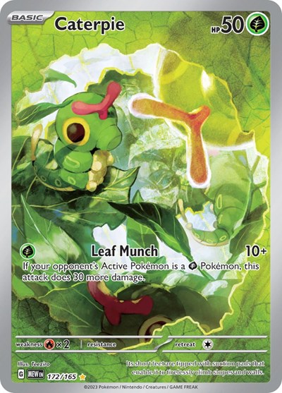 Scarlet & Violet 151 - 172/165 Caterpie Illustration Rare