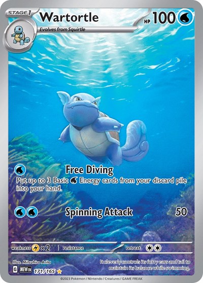 Scarlet & Violet 151 - 171/165 Wartortle Illustration Rare