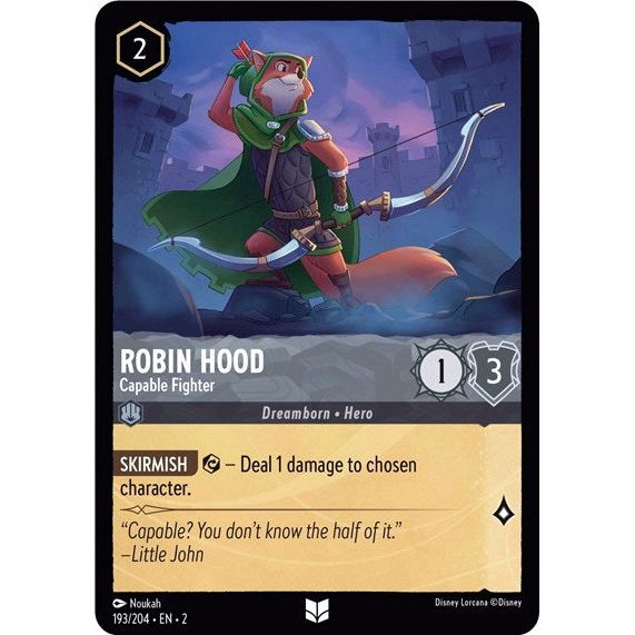 Lorcana - Rise of the Floodborn - 193/204 Robin Hood - Capable Fighter Uncommon