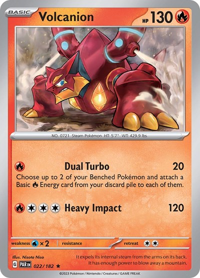 Scarlet & Violet Paradox Rift - 022/182 Volcanion Rare