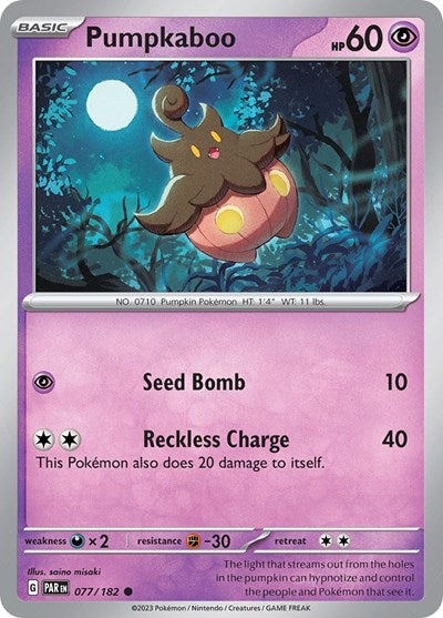 Scarlet & Violet Paradox Rift - 077/182 Pumpkaboo Common