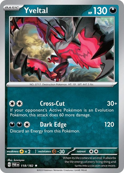 Scarlet & Violet Paradox Rift - 118/182 Yveltal Rare