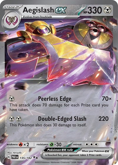 Scarlet & Violet Paradox Rift - 135/182 Aegislash ex Double Rare