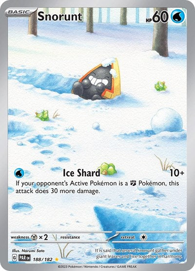 Scarlet & Violet Paradox Rift - 188/182 Snorunt Illustration Rare