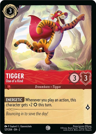 Lorcana - Rise of the Floodborn - 127/204 Tigger - One of a Kind Common
