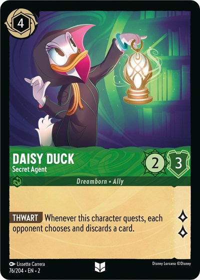 Lorcana - Rise of the Floodborn - 76/204 Daisy Duck - Secret Agent Uncommon