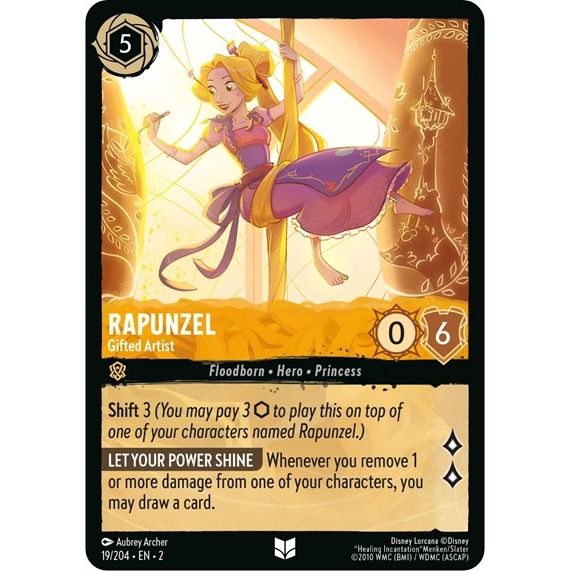 Lorcana - Rise of the Floodborn - 019/204 Rapunzel - Gifted Artist Uncommon