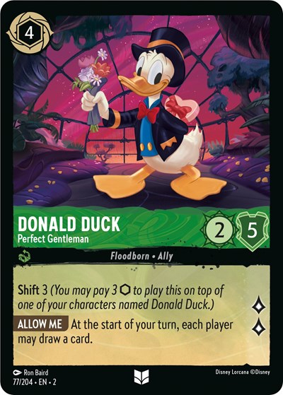 Lorcana - Rise of the Floodborn - 77/204 Donald Duck - Perfect Gentleman Uncommon