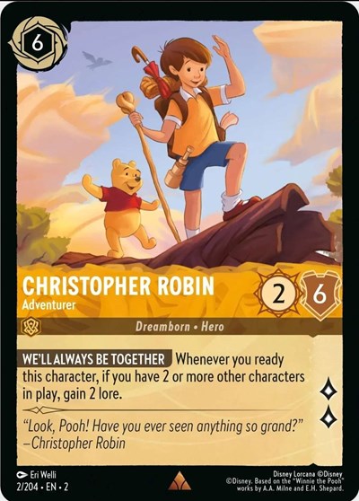 Lorcana - Rise of the Floodborn - 002/204 Christopher Robin - Adventurer Rare