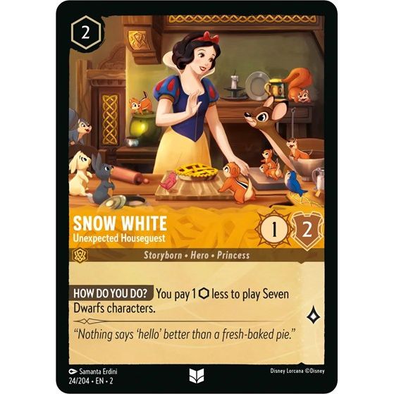 Lorcana - Rise of the Floodborn - 024/204 Snow White - Unexpected Houseguest Uncommon