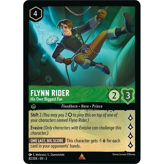 Lorcana - Rise of the Floodborn - 082/204 Flynn Rider - His Own Biggest Fan Rare