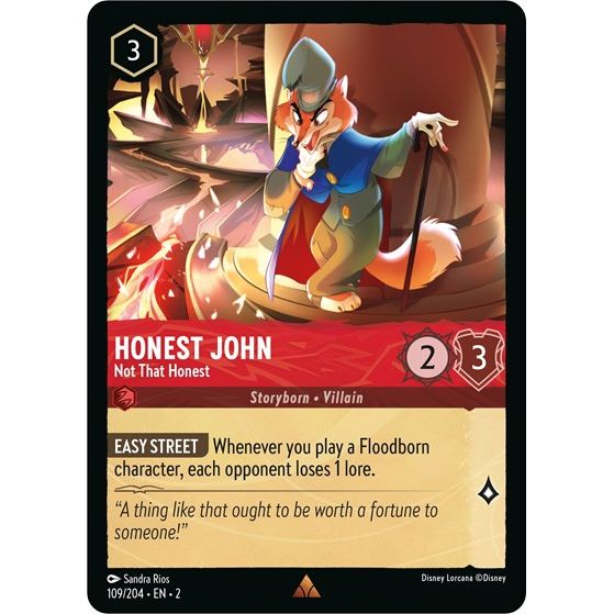 Lorcana - Rise of the Floodborn - 109/204 Honest John - Not That Honest Rare