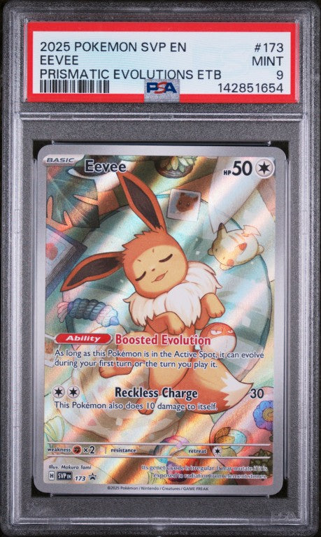 2025 Pokemon Svp En-Sv Black Star Promo #173 Eevee Prismatic Evolutions Etb PSA 9