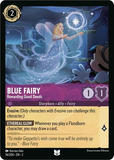 Lorcana - Rise of the Floodborn - 036/204 Blue Fairy - Rewarding Good Deeds Uncommon