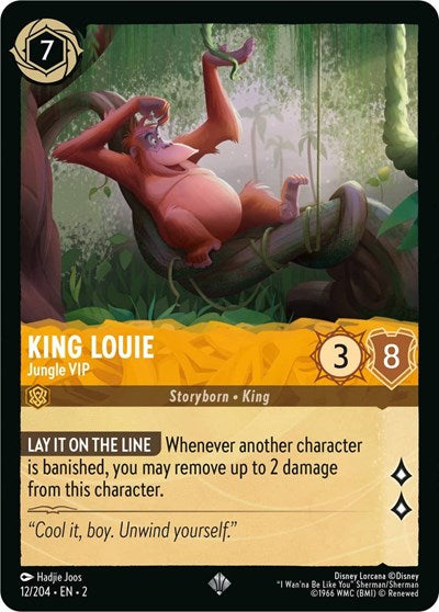 Lorcana - Rise of the Floodborn - 012/204 King Louie - Jungle VIP Super Rare