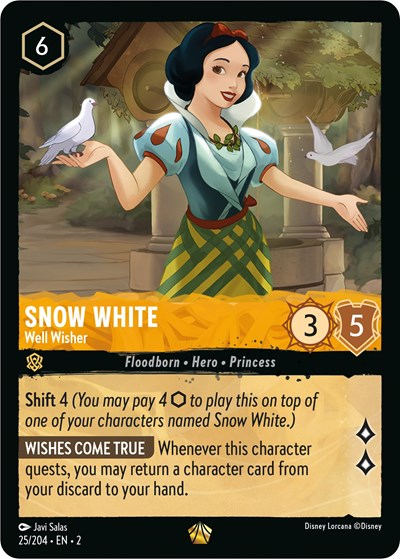 Lorcana - Rise of the Floodborn - 025/204 Snow White - Well Wisher Legendary