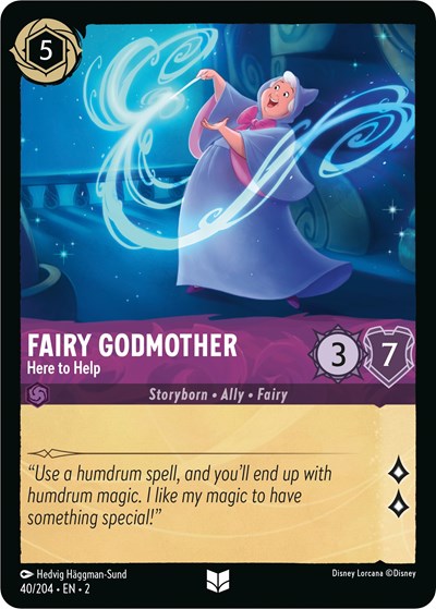 Lorcana - Rise of the Floodborn - 040/204 Fairy Godmother - Here to Help Uncommon