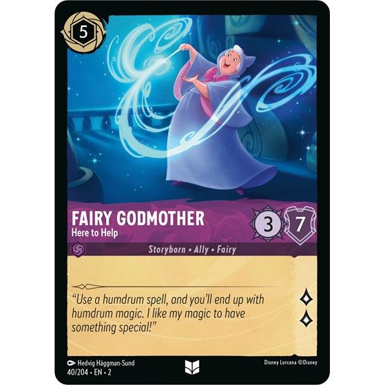 Lorcana - Rise of the Floodborn - 040/204 Fairy Godmother - Here to Help Uncommon