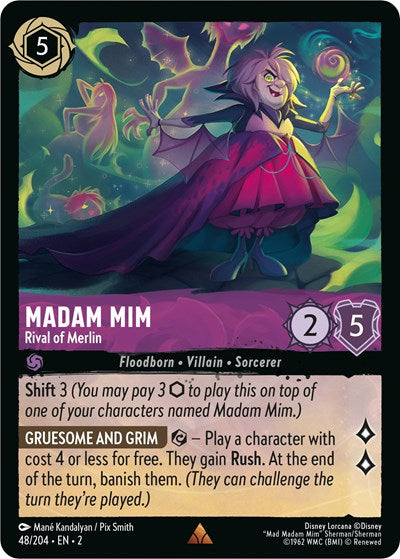 Lorcana - Rise of the Floodborn - 048/204 Madam Mim - Rival of Merlin Rare