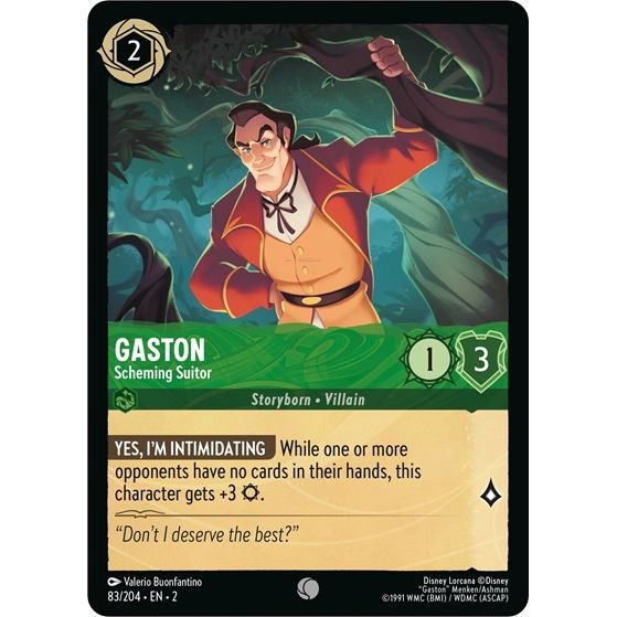 Lorcana - Rise of the Floodborn - 083/204 Gaston - Scheming Suitor Common
