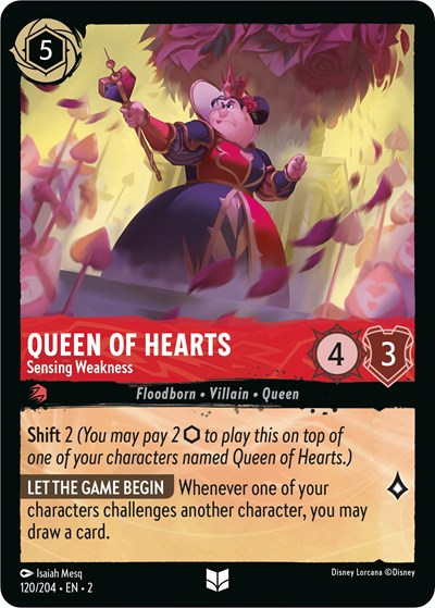 Lorcana - Rise of the Floodborn - 120/204 Queen of Hearts - Sensing Weakness Uncommon