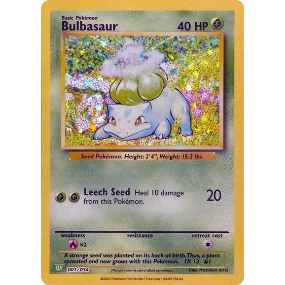 Pokemon Trading Card Game Classic - 001/034 Bulbasaur Classic Collection