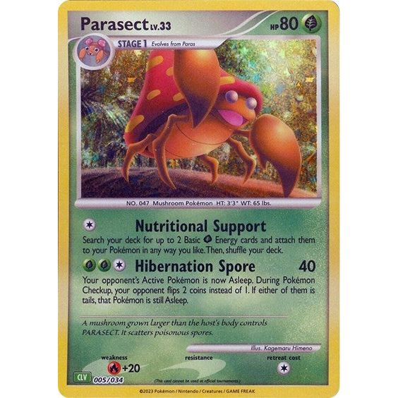 Pokemon Trading Card Game Classic - 005/034 Parasect Classic Collection