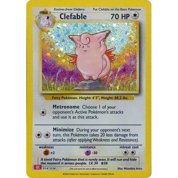 Pokemon Trading Card Game Classic - 014/034 Clefable Classic Collection