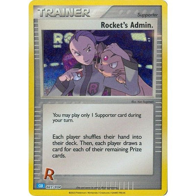Pokemon Trading Card Game Classic - 027/034 Rocket's Admin. (CLB) Classic Collection