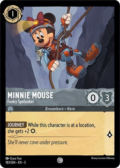 Lorcana - Into The Inklands - 183/204 Minnie Mouse - Funky Spelunker Common