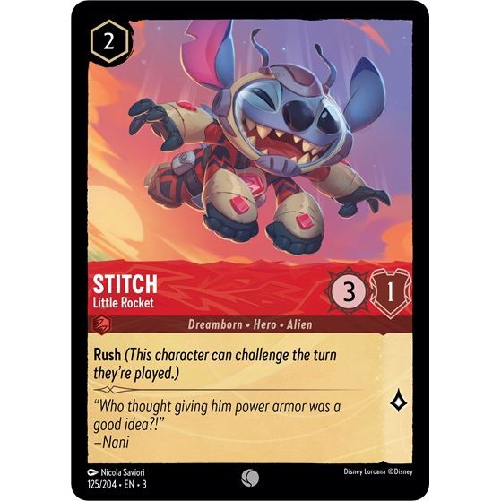 Lorcana - Into The Inklands - 125/204 Stitch - Little Rocket Common