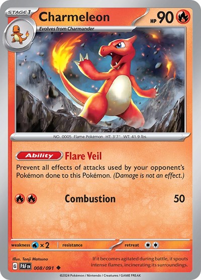 Scarlet & Violet Paldean Fates - 008/091 Charmeleon Uncommon