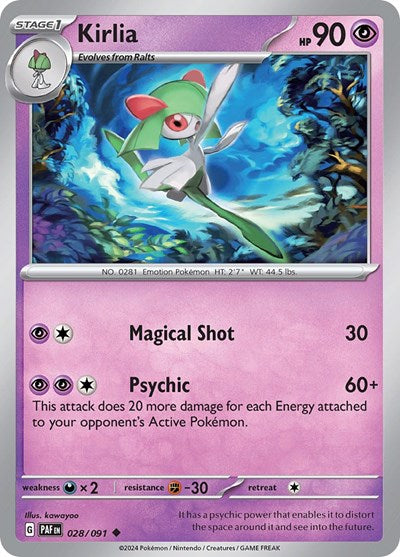 Scarlet & Violet Paldean Fates - 028/091 Kirlia Uncommon