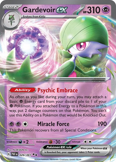 Scarlet & Violet Paldean Fates - 029/091 Gardevoir ex Double Rare